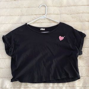 GARAGE Black Crop Top